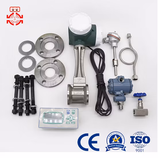 Split Temperature and Pressure Compensation, Flange Clamped Steam Vortex Flow Meter with Totalizer